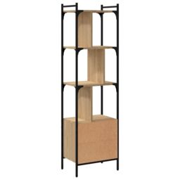 Berkfield Home Bookcase with Door Sonoma Oak 44.5x30x154.5 cm Engineered Wood in Brown - thumbnail 6