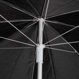 Samuel Alexander 6 Person Garden Furniture Patio Set Table, 6 Chairs & Parasol with Black Glass - thumbnail 6