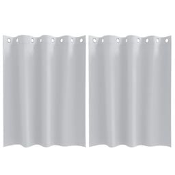Berkfield Home Curtains with Curtains 2 pcs Pale grey 140 x 140 cm Polyester - thumbnail 2