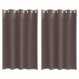 Berkfield Home Curtains with Curtains 2 pcs Dark brown 175 x 140 cm Polyester