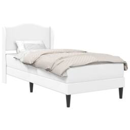 Berkfield Home Bed Frame with Headboard White 90 x 190 cm Faux Leather - thumbnail 2