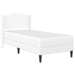 Berkfield Home Bed Frame with Headboard White 90 x 190 cm Faux Leather - thumbnail 3