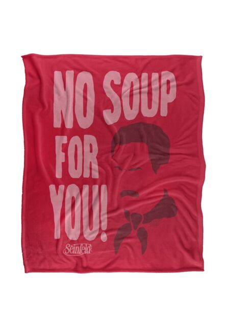 Warner Brothers Seinfeld 152x127cm The Soup Stand Silky Touch Super Soft Throw Blanket in White - Size: 152x127 cm - image 1