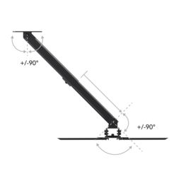 AVF Universal Extendable Tilt & Turn Projector Mount in Black - thumbnail 8