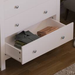 HD Designs Arlington 3+2 Drawer Chest Of Drawers Storage Bedroom Furniture in White - thumbnail 4