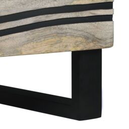 Berkfield Home Bedside Tables with Drawer White & black 40 x 33.5 x 46 cm - thumbnail 8