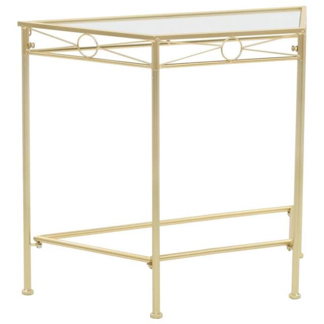 Berkfield Home Side Table Vintage Style Metal 87x34x73 cm Gold - Size: 87 x 34 x 73 cm - image 1