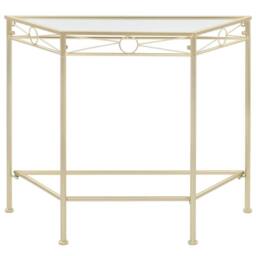 Berkfield Home Side Table Vintage Style Metal 87x34x73 cm Gold - Size: 87 x 34 x 73 cm - thumbnail 2