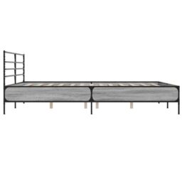 Berkfield Home Bed Frame without Mattress Grey Sonoma 200x200 cm - thumbnail 5