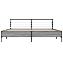 Berkfield Home Bed Frame without Mattress Grey Sonoma 200x200 cm - thumbnail 4