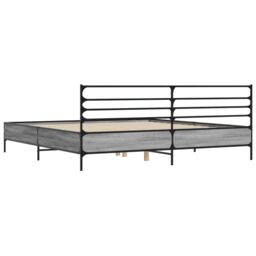 Berkfield Home Bed Frame without Mattress Grey Sonoma 200x200 cm - thumbnail 6