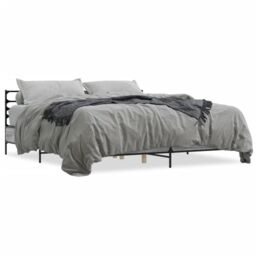 Berkfield Home Bed Frame without Mattress Grey Sonoma 200x200 cm - thumbnail 2