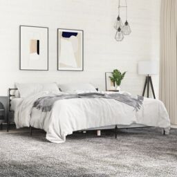 Berkfield Home Bed Frame without Mattress Grey Sonoma 200x200 cm - thumbnail 1