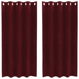 Berkfield Home Blackout Curtains with Eyelets 2 pcs Wine Red Velvet in Burgundy