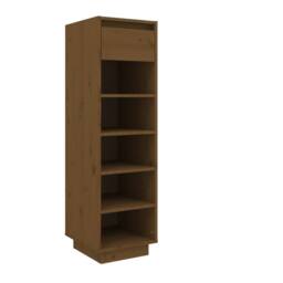 Berkfield Home Shoe Cabinet Honey Brown 30x34x105 cm Solid Wood Pine - Size: 30 x 34 x 105 cm