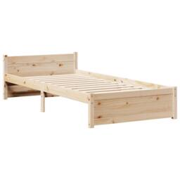 Berkfield Home Beautiful Bed Frame with Headboard without Mattress 75x190 cm Sma in Light Tan - Size: Small Single - thumbnail 5