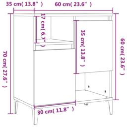 Berkfield Home Sideboards 3 pcs Concrete Grey 60x35x70 cm Engineered Wood - Size: 60 x 35 x 70 cm - thumbnail 9