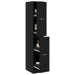 Berkfield Home Apothecary cabinet Black Oak 30x41x174.5 cm Engineered Wood - thumbnail 3