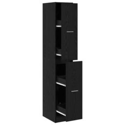 Berkfield Home Apothecary cabinet Black Oak 30x41x174.5 cm Engineered Wood - thumbnail 5