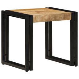 Berkfield Home Coffee Table 40x50x38 cm Solid Rough Wood Mango in Brown - Size: 40 x 50 x 38 cm - thumbnail 3