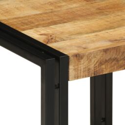 Berkfield Home Coffee Table 40x50x38 cm Solid Rough Wood Mango in Brown - Size: 40 x 50 x 38 cm - thumbnail 6