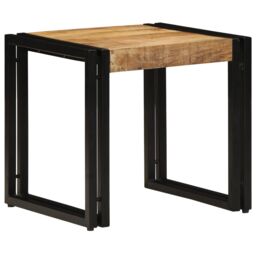 Berkfield Home Coffee Table 40x50x38 cm Solid Rough Wood Mango in Brown - Size: 40 x 50 x 38 cm - thumbnail 2