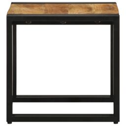 Berkfield Home Coffee Table 40x50x38 cm Solid Rough Wood Mango in Brown - Size: 40 x 50 x 38 cm - thumbnail 5