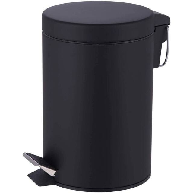 EONLION BLACK STAINLESS STEEL BATHROOM BIN SET - Size: 100 cm - image 1