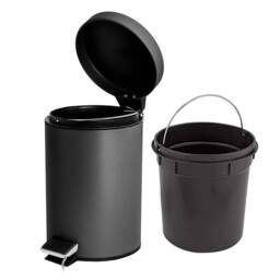 EONLION BLACK STAINLESS STEEL BATHROOM BIN SET - Size: 100 cm - thumbnail 4