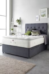 Aspire Cashmere 1000 Pocket Pillowtop Mattress in White - Size: King