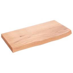 Berkfield Home Wall Shelf Light Brown 60x30x(2-4) cm Treated Solid Wood Oak - thumbnail 2