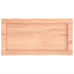 Berkfield Home Wall Shelf Light Brown 60x30x(2-4) cm Treated Solid Wood Oak - thumbnail 4