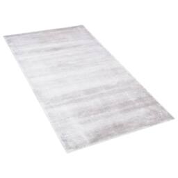 Wyld and Coco Hand Tufted Area Rug Light Grey Low Pile Viscose Cotton Blend - Size: 80 cm x 150 cm - thumbnail 3