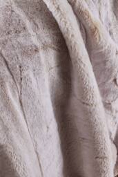 BHS Faux Fur Stripe Throw in Natural - thumbnail 2