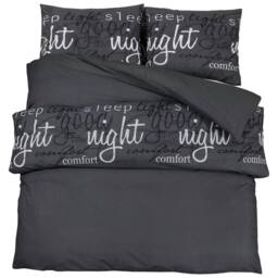 Berkfield Home Duvet Cover Set Black 225x220 cm Cotton