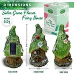 EONLION Solar Fairy House Green Flower Outdoor LED Lawn Decorative - thumbnail 2