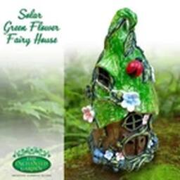 EONLION Solar Fairy House Green Flower Outdoor LED Lawn Decorative - thumbnail 3