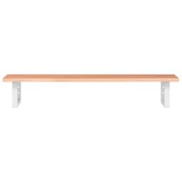Berkfield Home Basin Shelf Wall Mounted Steel & Solid Wood Oak in Brown - thumbnail 4