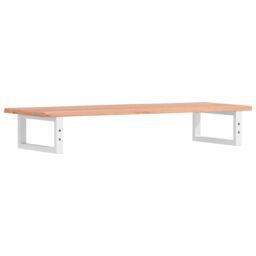 Berkfield Home Basin Shelf Wall Mounted Steel & Solid Wood Oak in Brown - thumbnail 6