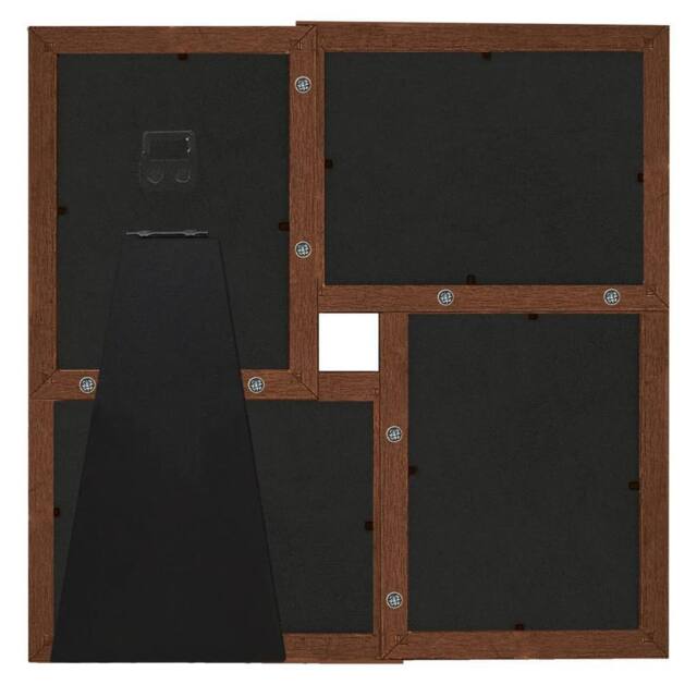 Berkfield Home Modern Collage Photo Frame for 4x(13x18 cm) Picture Dark Brown MDF - Size: 13x18 cm - image 1
