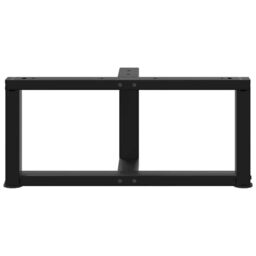 Berkfield Home Coffee Table Legs T-Shaped¬†2 pcs Black 70x25x(30-31) cm Steel - thumbnail 6