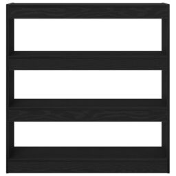 Berkfield Home Book Cabinet/Room Divider Black Oak 100x30x103cm Engineered Wood - Size: 100 x 30 x 103 cm - thumbnail 6