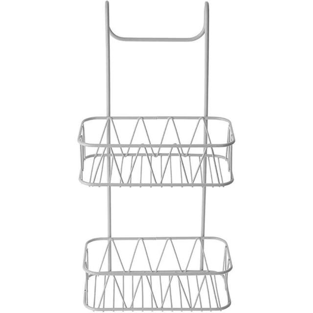 Hinsinc WHITE 2 Tier Hanging Shower Storage Caddy - Size: 180 cm width x 180 cm drop - image 1