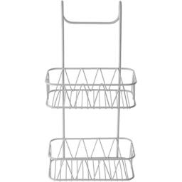 Hinsinc WHITE 2 Tier Hanging Shower Storage Caddy - Size: 180 cm width x 180 cm drop - thumbnail 5