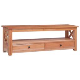 Berkfield Home TV Cabinet 120x30x40 cm Solid Mahogany Wood in Brown - Size: 120 x 30 x 40 cm - thumbnail 2