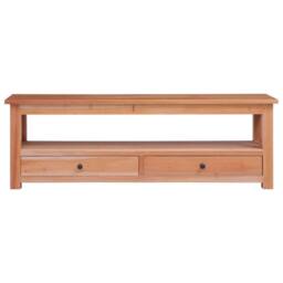 Berkfield Home TV Cabinet 120x30x40 cm Solid Mahogany Wood in Brown - Size: 120 x 30 x 40 cm - thumbnail 1