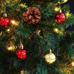 Berkfield Home Stylish Artificial Pre-lit Christmas Tree with Baubles Green 150 cm - thumbnail 9