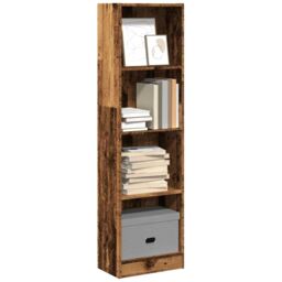 Berkfield Home Bookcase Old Wood 40x24x143 cm Engineered Wood in Brown - Size: 40 x 24 x 143 cm - thumbnail 1