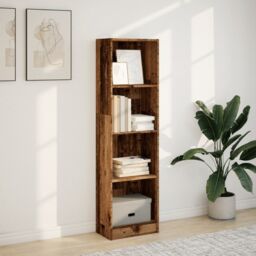 Berkfield Home Bookcase Old Wood 40x24x143 cm Engineered Wood in Brown - Size: 40 x 24 x 143 cm - thumbnail 3