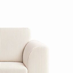 Furnishings For Less UK Luxor Jumbo Cord Fabric Armchair in Cream - thumbnail 4